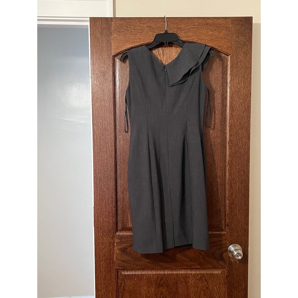 Calvin Klein Grey dress with ruffles bow detail - Picture 5 of 5